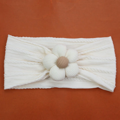 Baby Soft Elastic  Flower Nylon Hairband