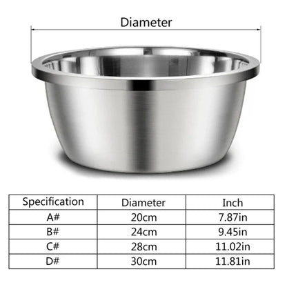 Dog Stainless Steel Round Water Bowl