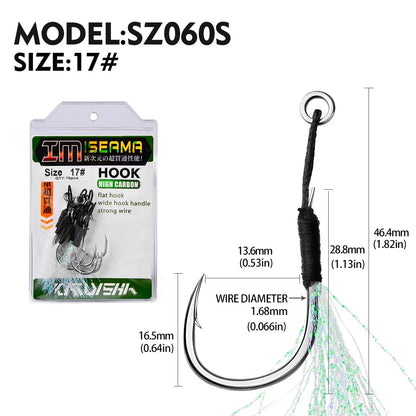 Metal Jig Tail Assist Fishing Hook