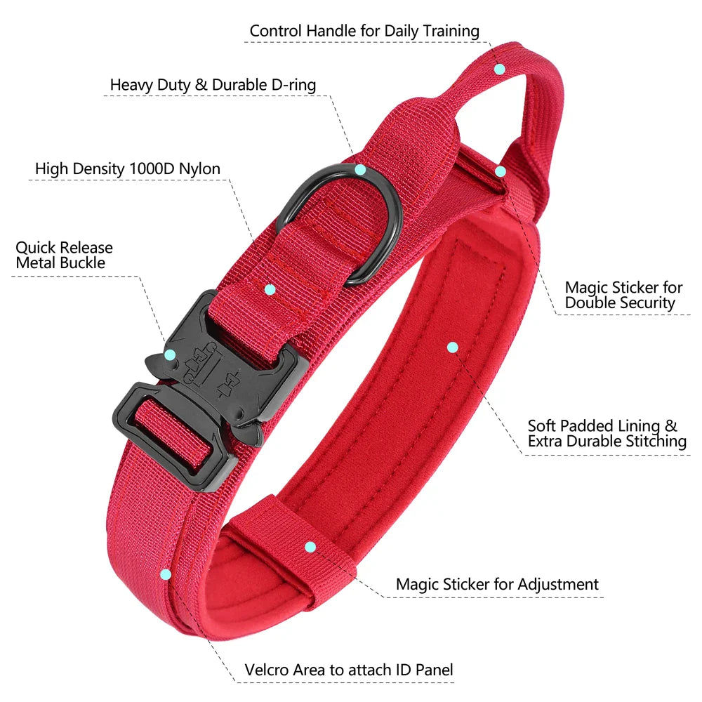 Dog Durable Tactical Collar Leash Set