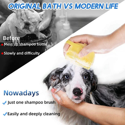 Pet Soft Silicone Rubber Shampoo Brush