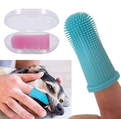 1PC Dog Super Soft Pet Finger Toothbrush