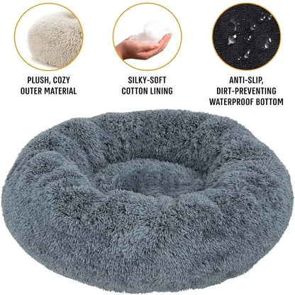 Dog Washable Winter Warm Round Bed