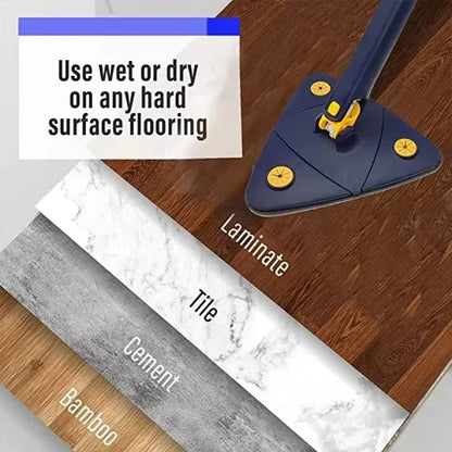 360° Spin Cleaning Rotatable Triangle Mop