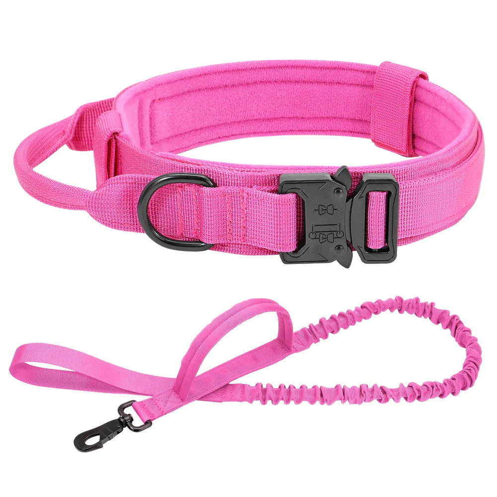 Dog Durable Tactical Collar Leash Set
