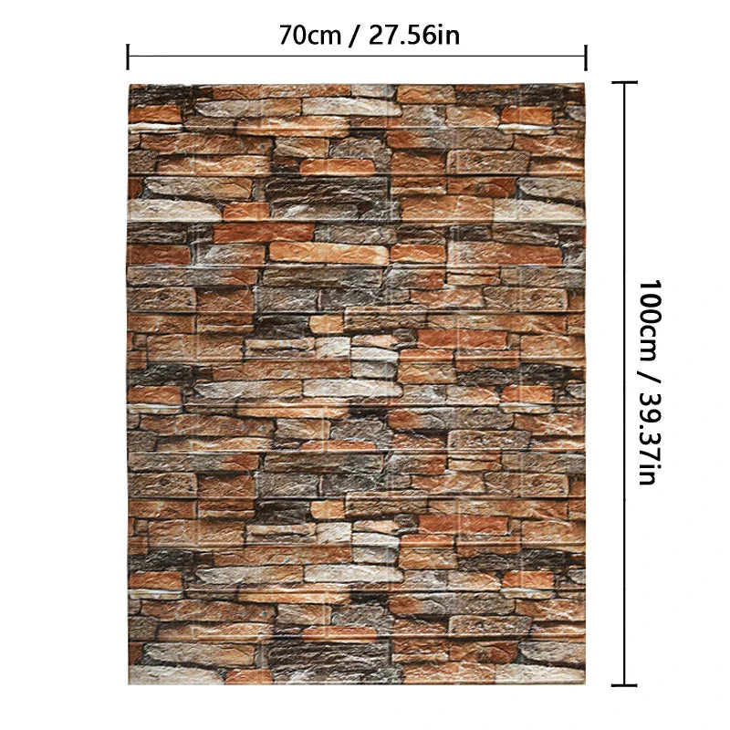 3D Brick Wallpaper Foam Wall Sticker
