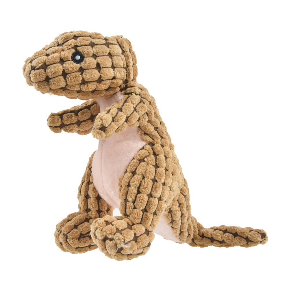 Dog Plush Dinosaur Interactive Chew Toy