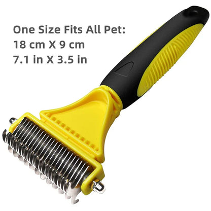 Pets Two-Sided Shedding Grooming Brush