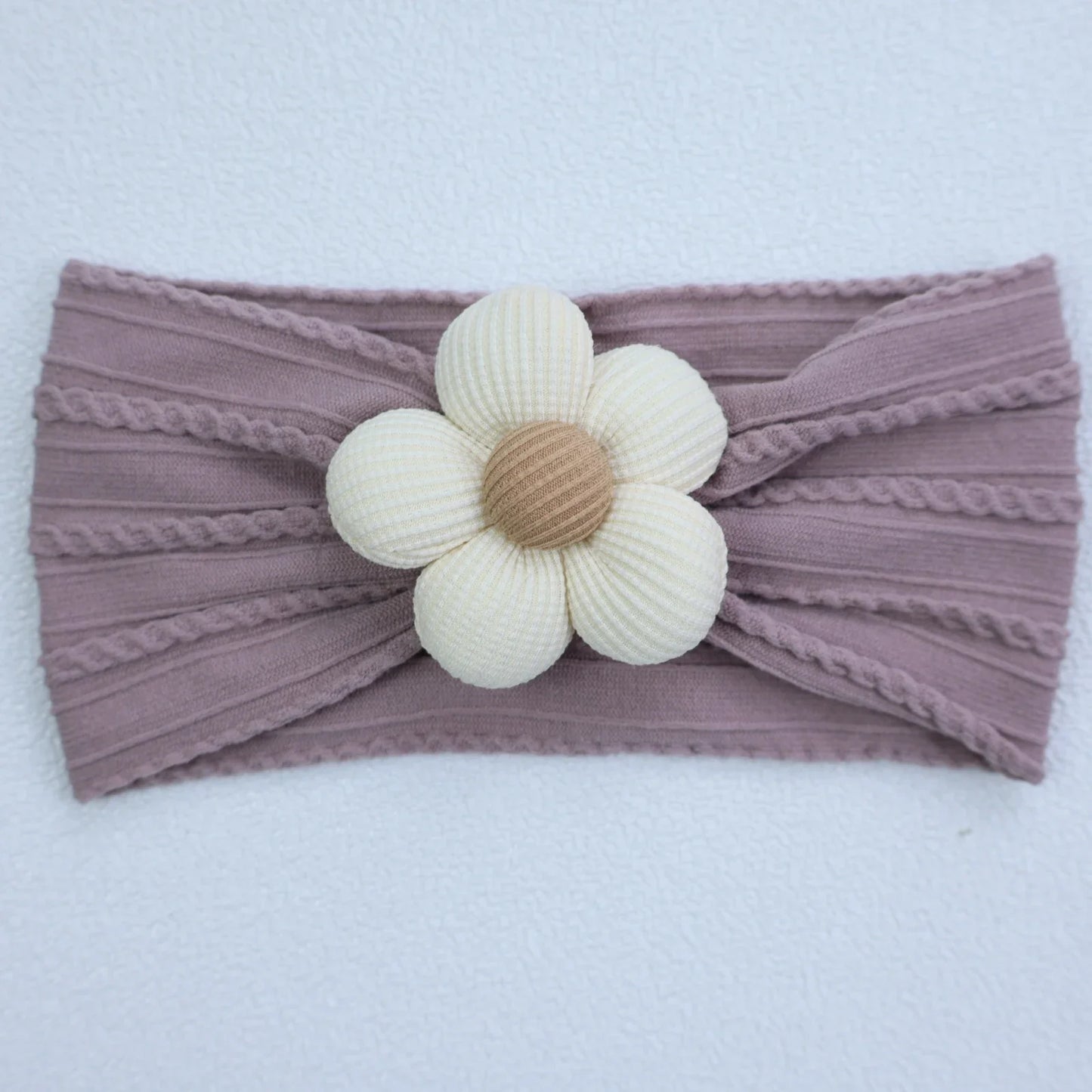 Baby Soft Elastic  Flower Nylon Hairband
