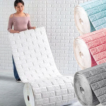 3D Brick Wallpaper Foam Wall Sticker