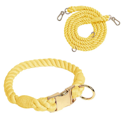 Pet Macaron Collar & Leash Set