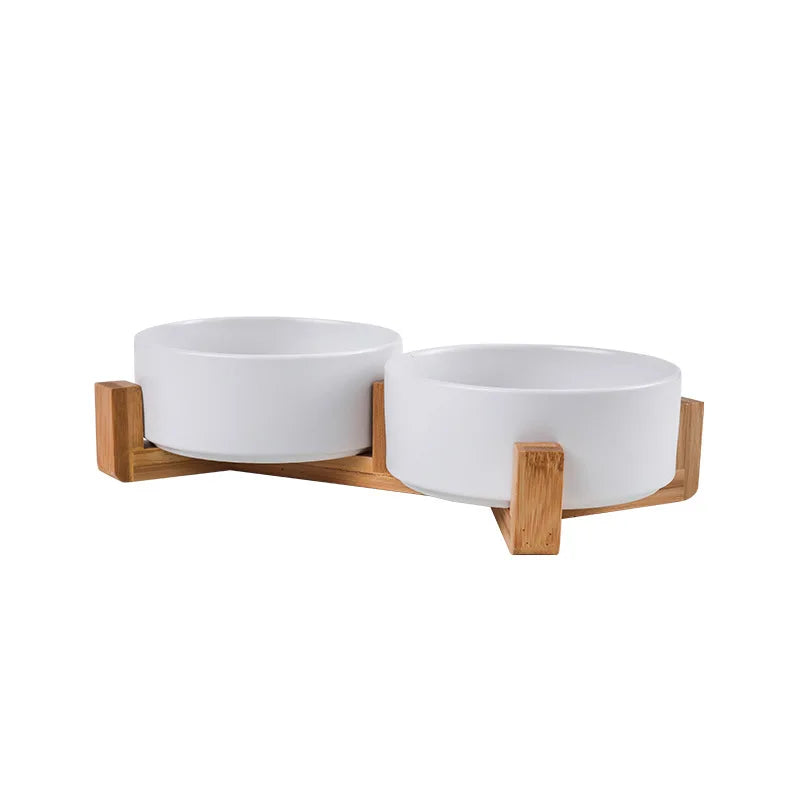Dog Wooden Frame Protection Cervical Bowl