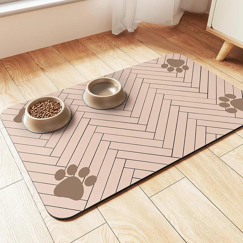 Dog Quick Dry Waterproof Food Bowl Mat