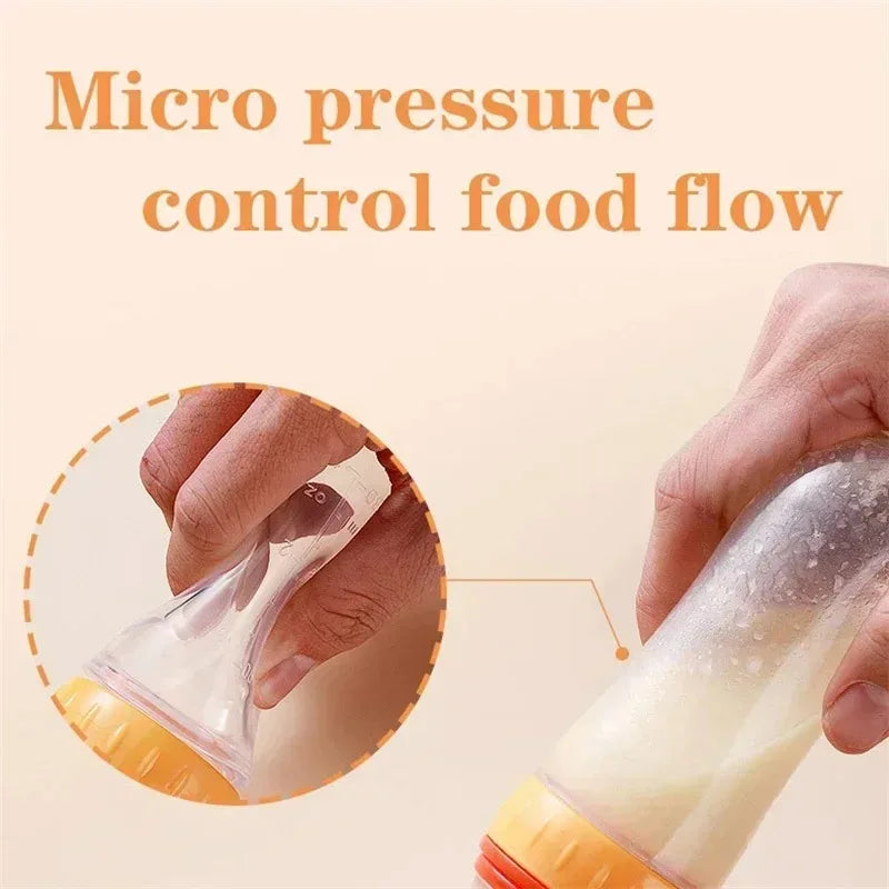 Baby Silicone Squeeze Feeding Spoon