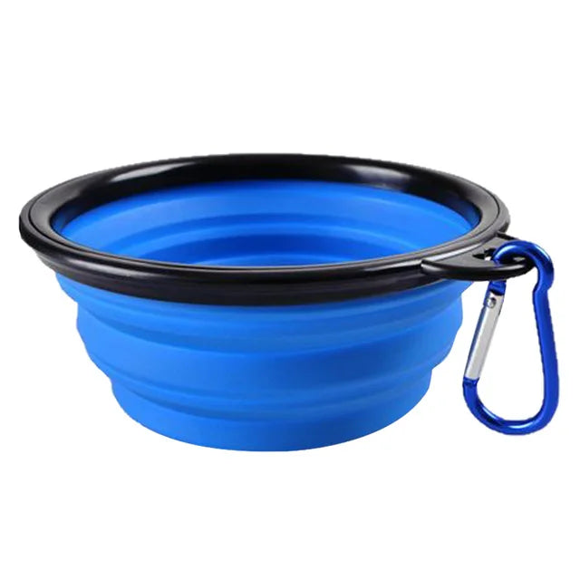 Pet  Outdoor Travel Silicone Food Water Bowl