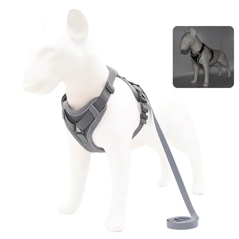 Dog Adjustable Chest Strap Harness Set