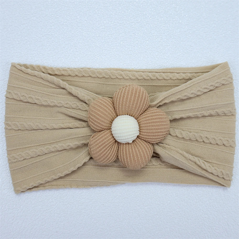 Baby Soft Elastic  Flower Nylon Hairband