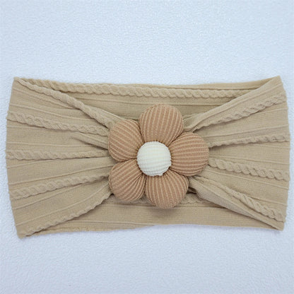 Baby Soft Elastic  Flower Nylon Hairband