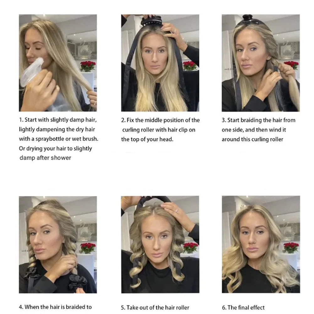 Heatless Hair Curlers Curling Rod
