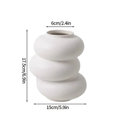 Imitation Ceramic Flower Bottle Nordic Vase