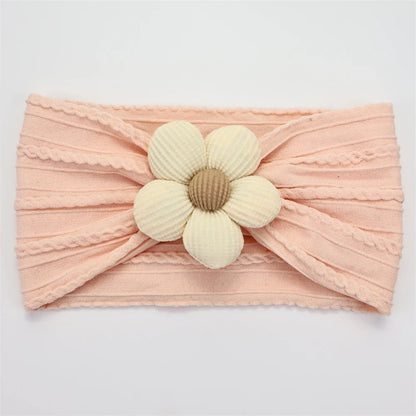 Baby Soft Elastic  Flower Nylon Hairband