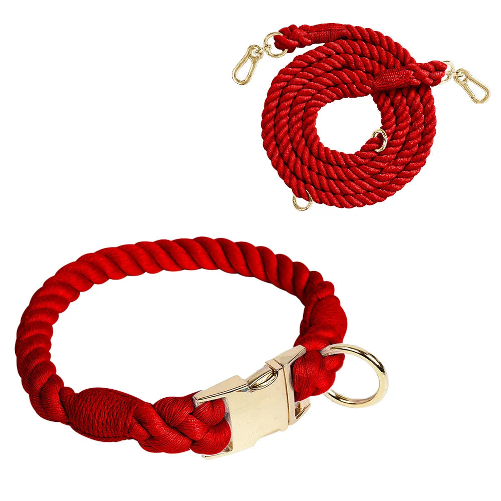 Pet Macaron Collar & Leash Set