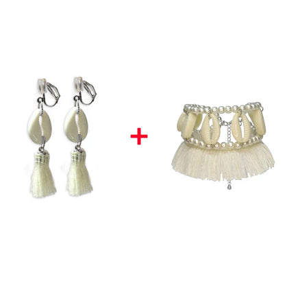 Gilrs Necklace Flower Clip Dress Up Set