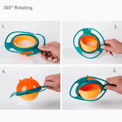 Baby 360 Degree Rotate Spill-Proof Bowl
