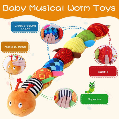 Baby Rattle Musical Caterpillar Soft Toy