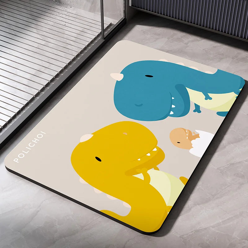 Quick Dry Bathroom Absorbent Anti Slip Floor Mat