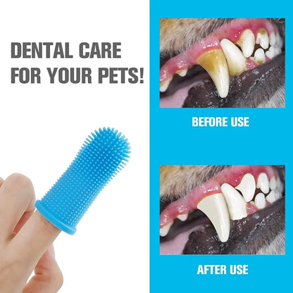 1PC Dog Super Soft Pet Finger Toothbrush