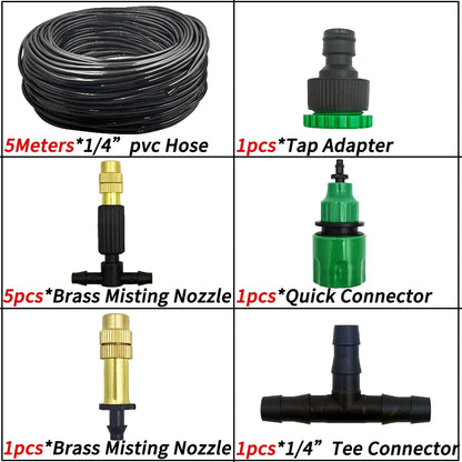 Garden Misting Cooling System Watering Nozzle
