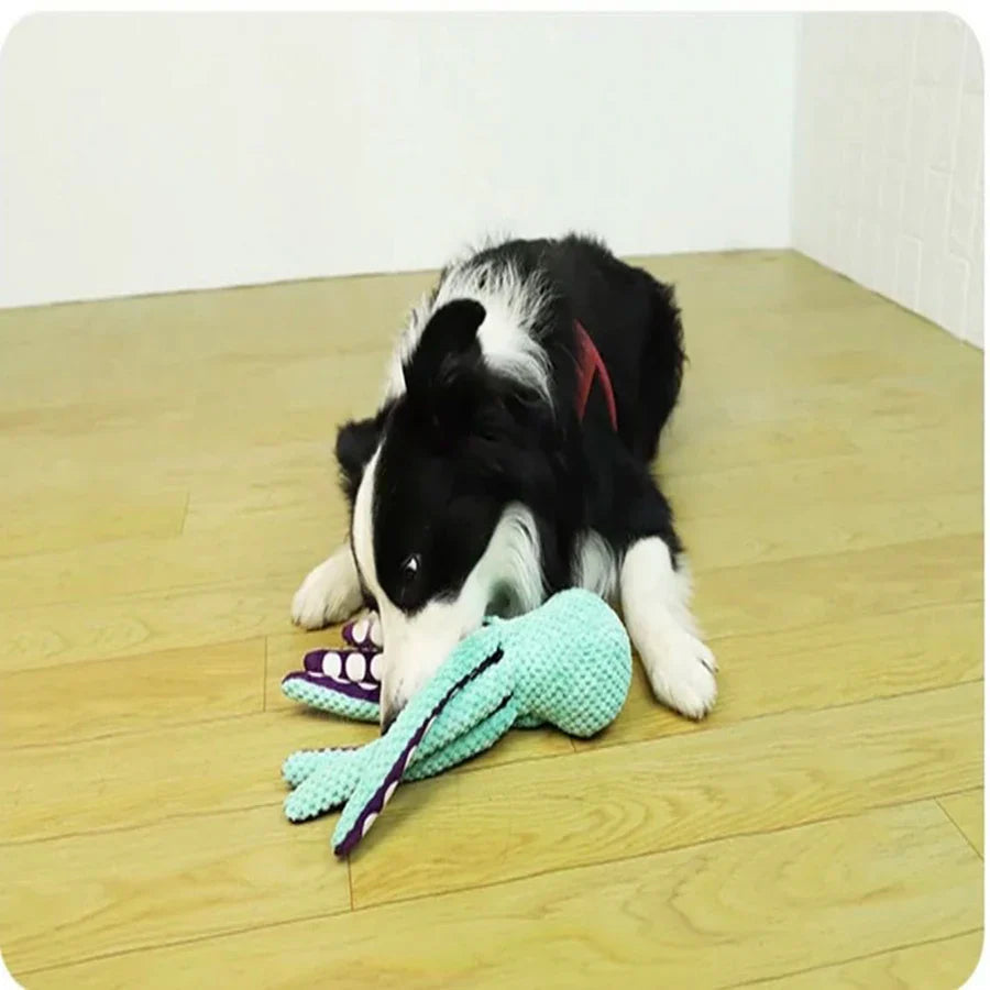Dog Plush Octopus Interactive Sound Toy