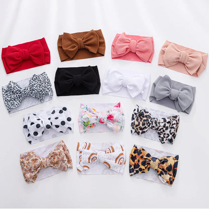 Baby Lepoard Flower Pirnt Bullet Headband