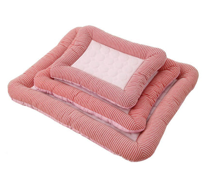Dog Ice Silk Material Soft For Summer Sleeping  Bed