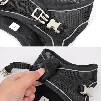 Dog Adjustable Harness Vest Set