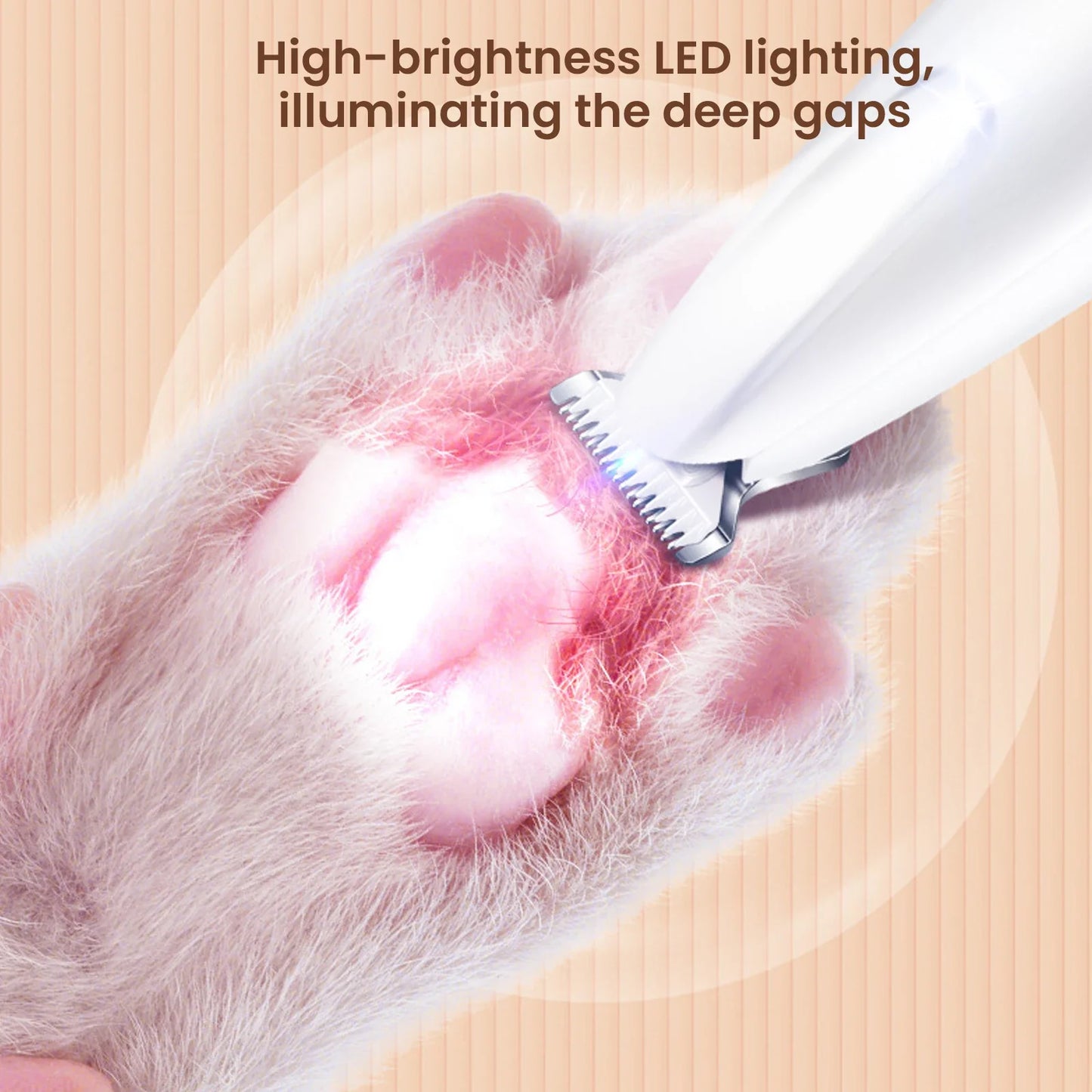 Pet  LED Light Rechargeable Paw Trimmer