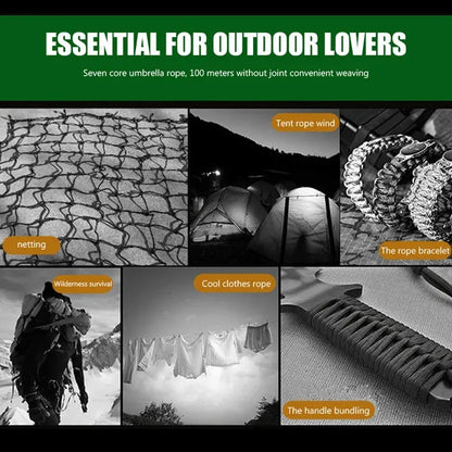 Outdoor Survival Hiking Tent Paracord Rope