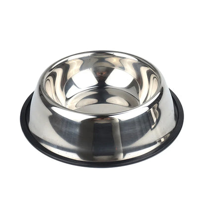 Dog Lovely Steel  Water Drink Dishes Bowl