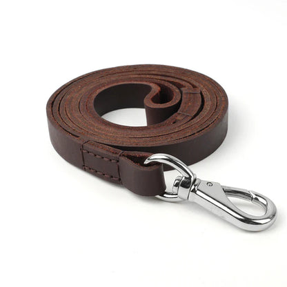 Dog Outdoor Durable Leather Leash