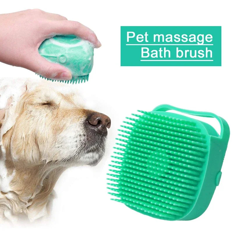 Pet Soft Silicone Rubber Shampoo Brush