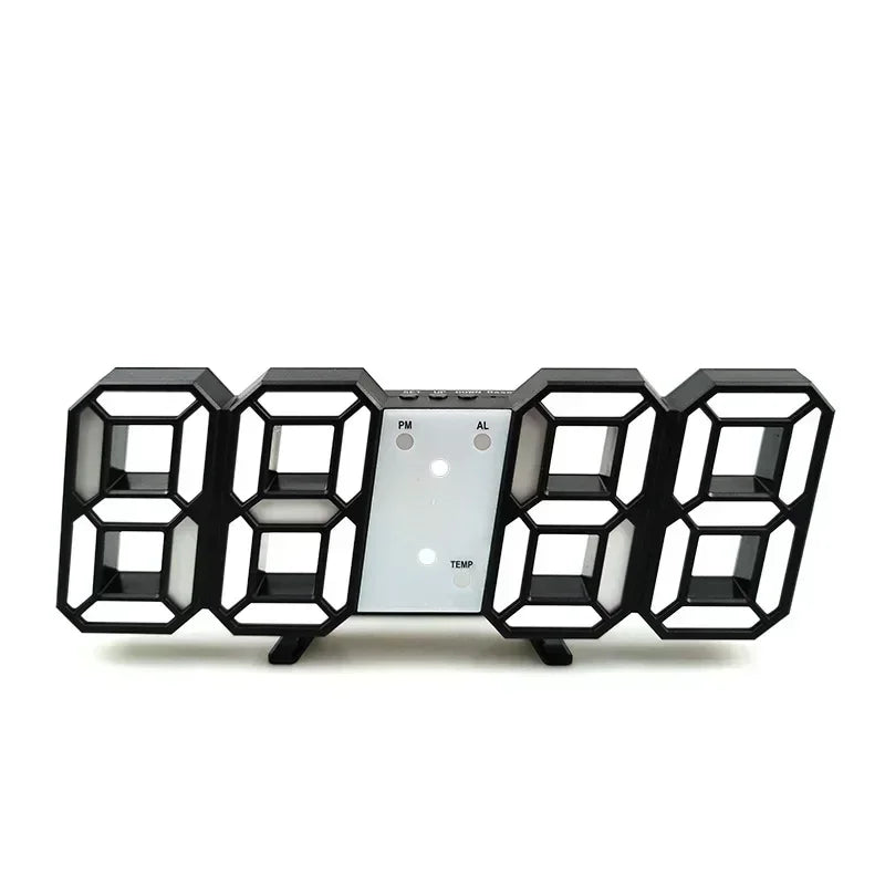 3D LED Digital Alarm Wall Clock