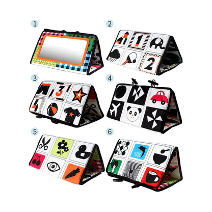 Baby Foldable Soft Book  Mirror Toy