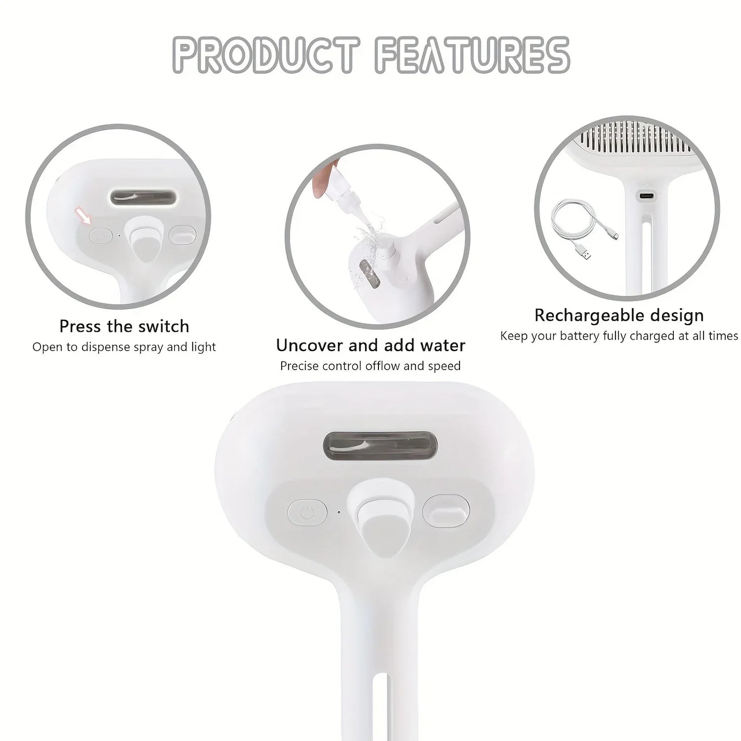 Pet Hair Removal Comb Spray Comb
