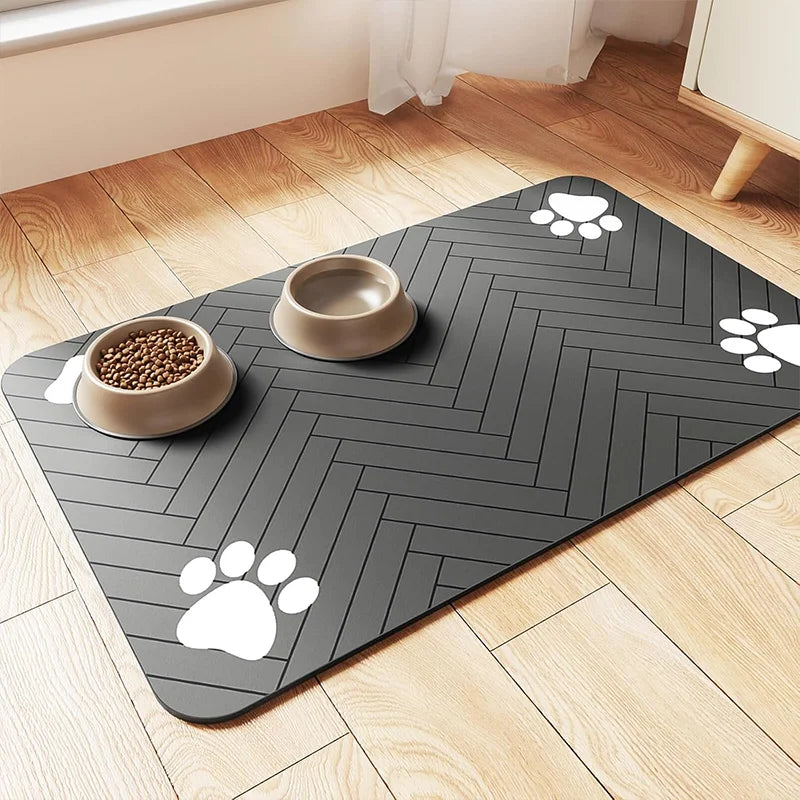 Dog Quick Dry Waterproof Food Bowl Mat