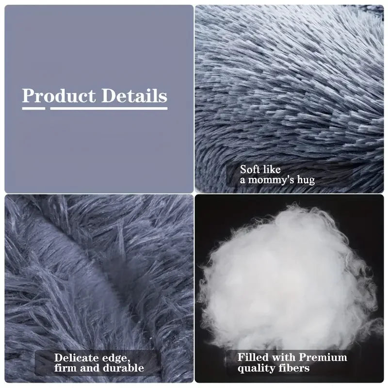 Dog Washable Winter Warm Round Bed