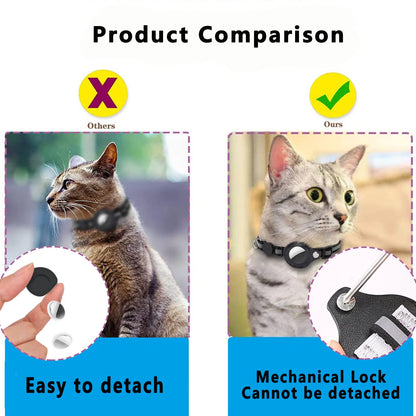 Cat Adjustable Strips Air Tag Holder Collar B