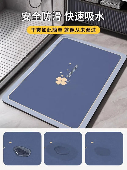 Quick Dry Bathroom Absorbent Anti Slip Floor Mat