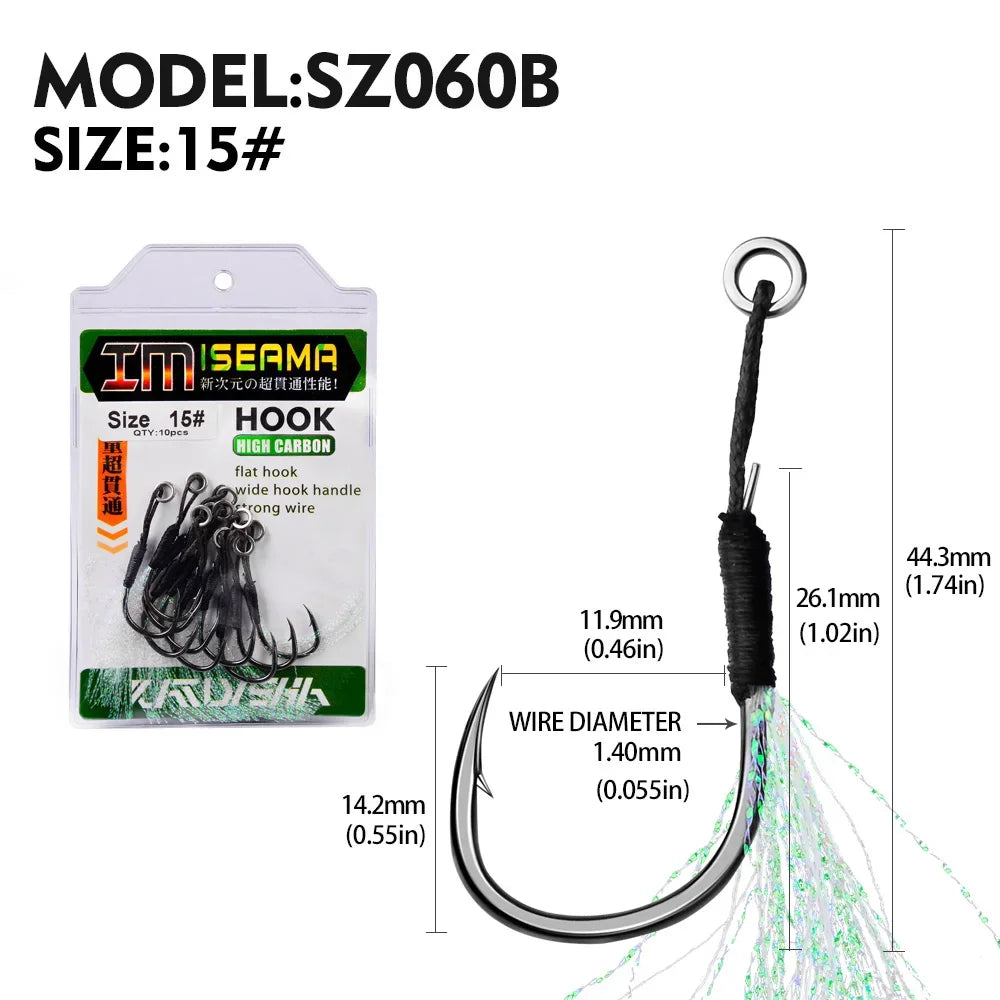 Metal Jig Tail Assist Fishing Hook