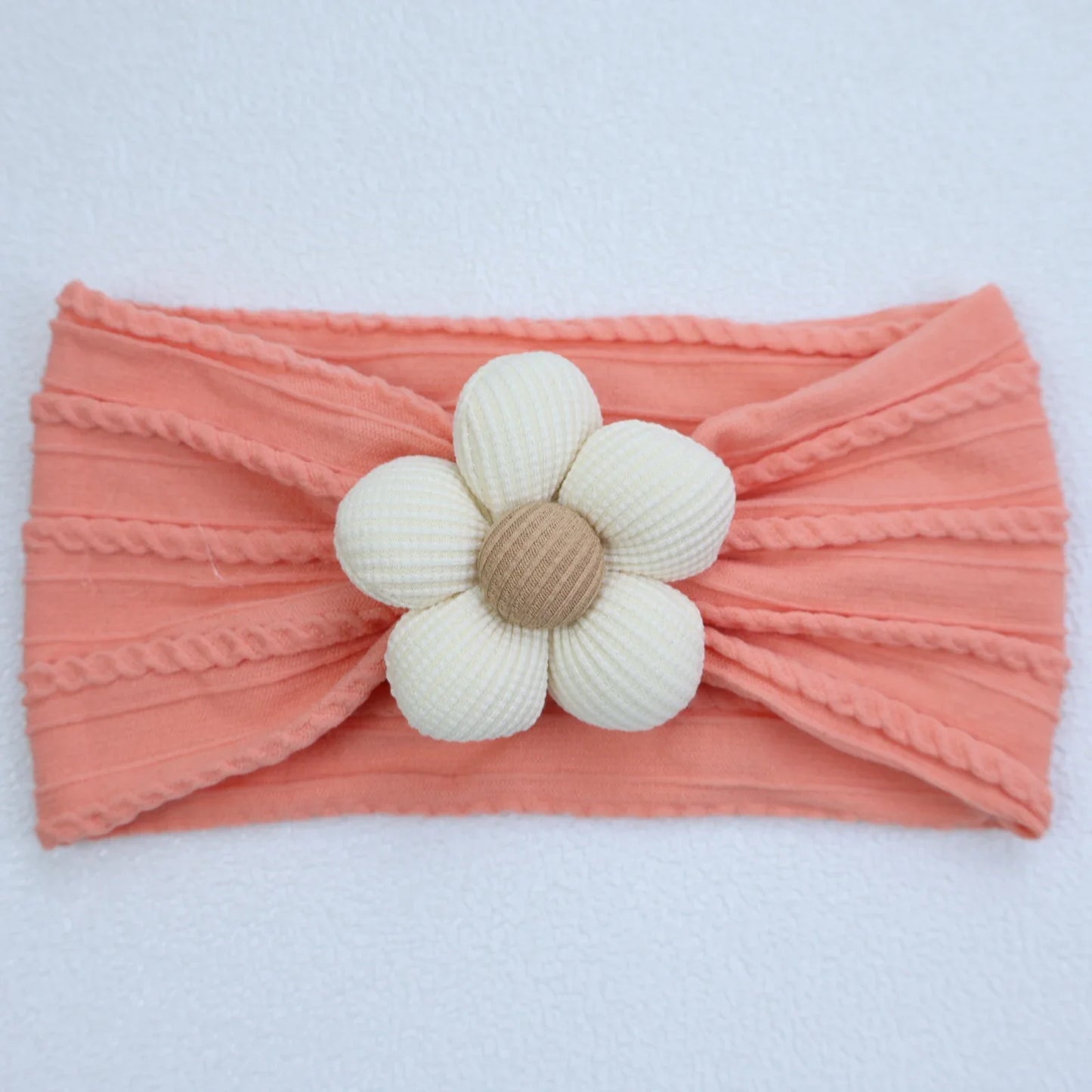 Baby Soft Elastic  Flower Nylon Hairband